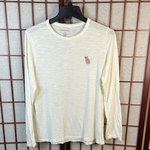 Banana Republic Off-White Long Sleeve Men's Tee